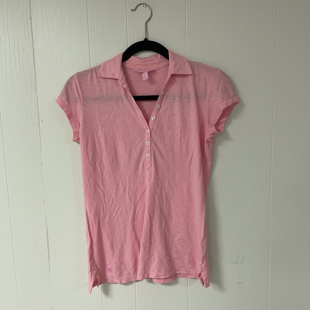 Lilly Pulitzer pink polo